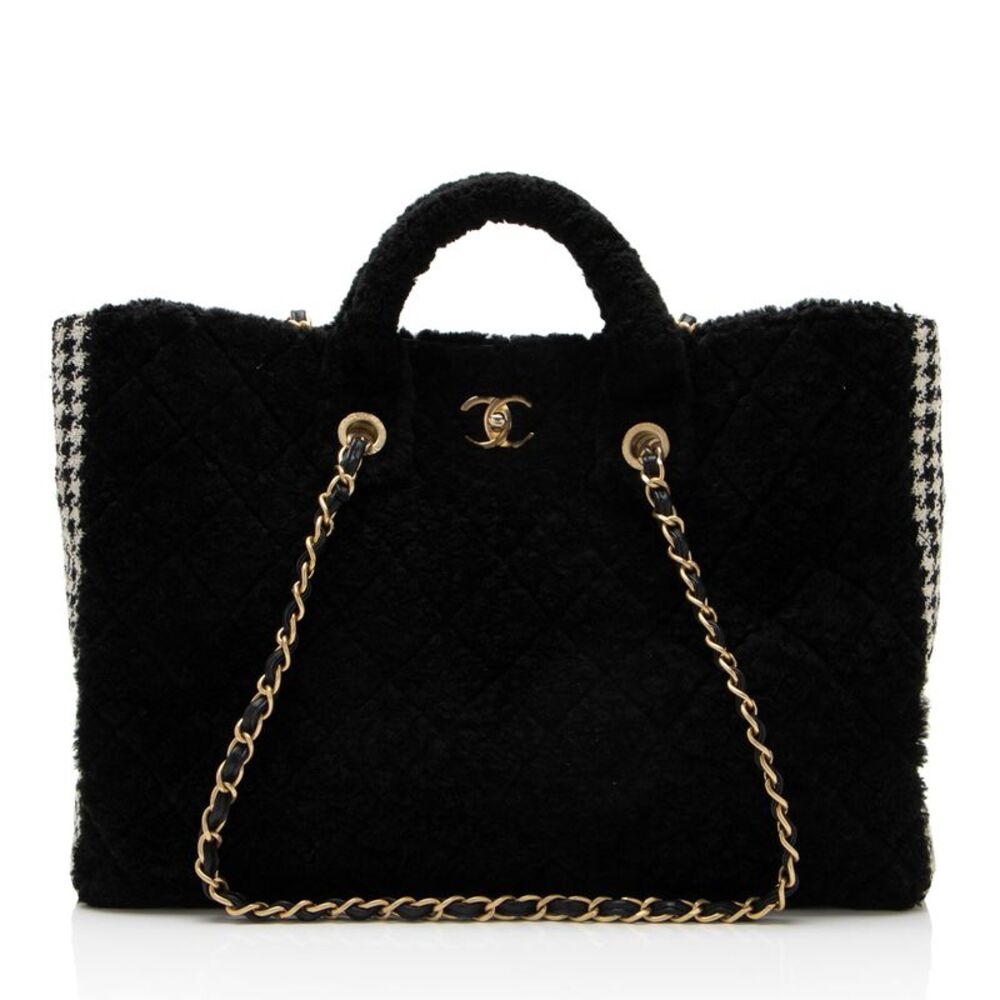 Chanel Shearling Tweed Fantasy Shopping Tote